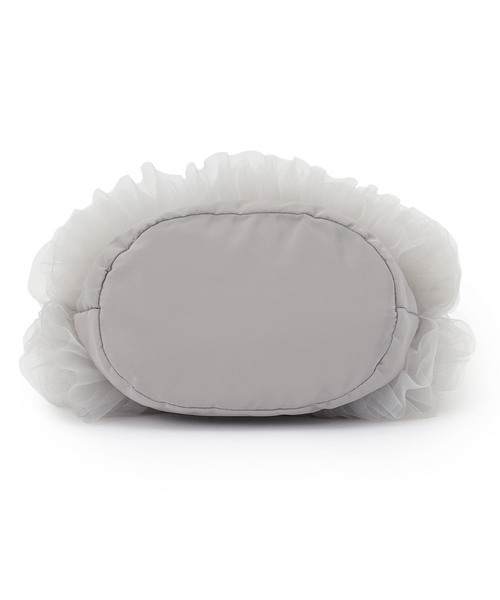 ELLEgirl(エルガール)の「2wayチュールフリルバッグ【ELLEgirl/エル ガール】(トートバッグ・レディース・ピンク/ライトグレー/ブラック・FREE)」の7枚目の写真