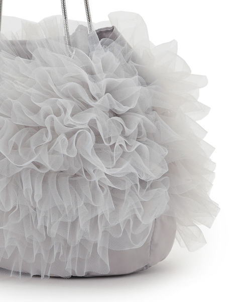 ELLEgirl(エルガール)の「2wayチュールフリルバッグ【ELLEgirl/エル ガール】(トートバッグ・レディース・ピンク/ライトグレー/ブラック・FREE)」の9枚目の写真