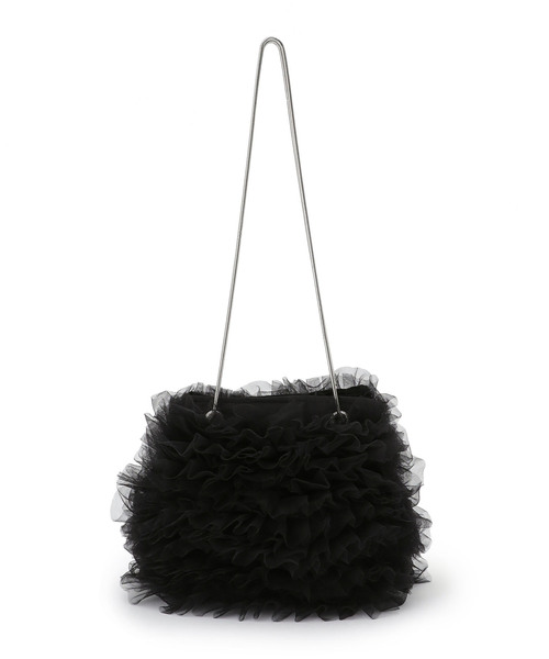 ELLEgirl(エルガール)の「2wayチュールフリルバッグ【ELLEgirl/エル ガール】(トートバッグ・レディース・ピンク/ライトグレー/ブラック・FREE)」の10枚目の写真