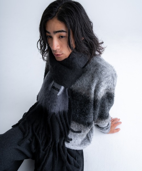 新品未開封　SINSS/ シャギーグラデーションマフラー Cashmere Blend Gradation Muffler / カシミヤブレンド