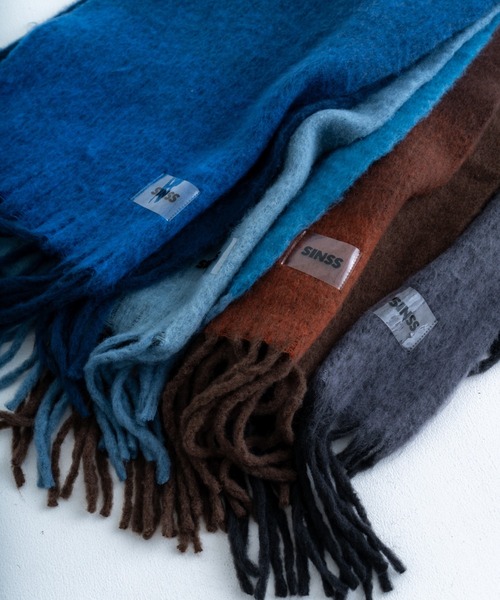SINSS（シンス）の「Cashmere Blend Gradation Muffler / カシミヤブレンドグラデーションマフラー（マフラー・メンズ・ブラウン/ブラック/ブルー/コバルトブルー・フリー）」の22枚目の写真