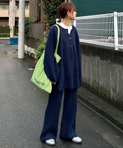 CORNERS（コーナーズ）の「【CORNERS by KR】ローゲージニットパンツ【セットアップ可能】（その他パンツ・レディース・ブラック/グレー/ネイビー/ライトグレー/ブラウン・M）」の14枚目の写真