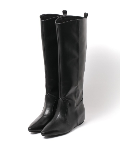 saloon（サルーン）の「SALOON(サルーン)/ワイドロングブーツ（ブーツ・レディース・ブラック/ベージュ・LARGE/MEDIUM/SMALL）」の20枚目の写真