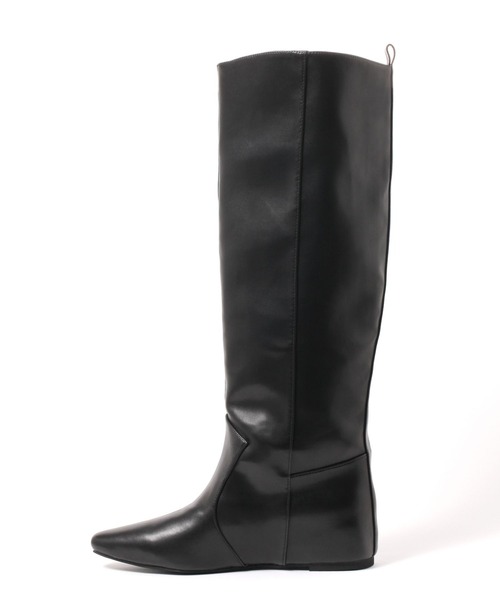 saloon（サルーン）の「SALOON(サルーン)/ワイドロングブーツ（ブーツ・レディース・ブラック/ベージュ・LARGE/MEDIUM/SMALL）」の3枚目の写真