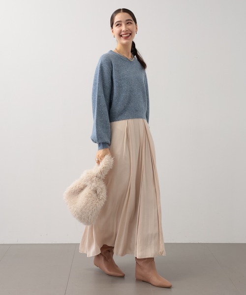 saloon（サルーン）の「SALOON(サルーン)/ワイドロングブーツ（ブーツ・レディース・ブラック/ベージュ・LARGE/MEDIUM/SMALL）」の7枚目の写真