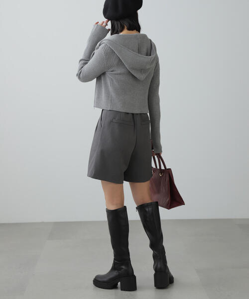 FREE'S MART（フリーズマート）の「◆配色リブショート丈ニットパーカー（ニット/セーター・レディース・グレー/ブルー/ブラウン・FREE）」の14枚目の写真