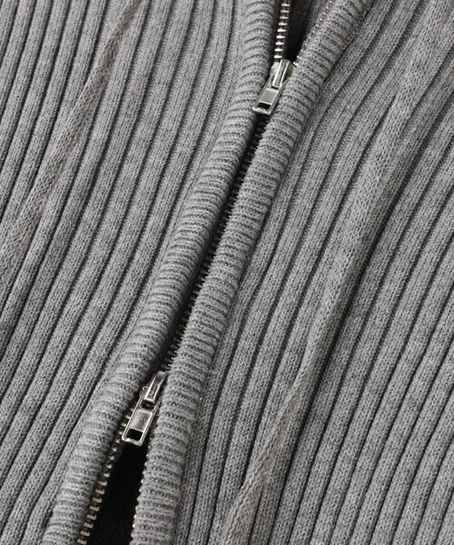 FREE'S MART（フリーズマート）の「◆配色リブショート丈ニットパーカー（ニット/セーター・レディース・グレー/ブルー/ブラウン・FREE）」の17枚目の写真