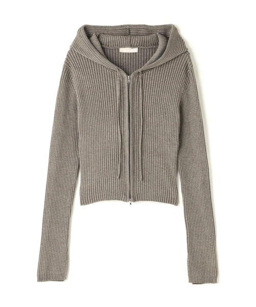 FREE'S MART（フリーズマート）の「◆配色リブショート丈ニットパーカー（ニット/セーター・レディース・グレー/ブルー/ブラウン・FREE）」の20枚目の写真