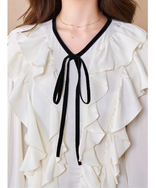 ダブルフリルミニワンピース　ダーリッチ　FL Darich ベルトセット ダブルフリルミニワンピース（ワンピース）｜Darich（ダーリッチ）の