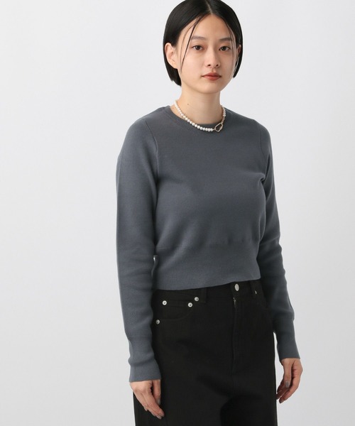 セール】カシミヤライクコットンショートプルオーバー（ニット