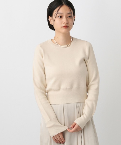 セール】カシミヤライクコットンショートプルオーバー（ニット