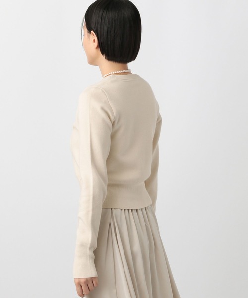 A part by（アパートバイ）の「カシミヤライクコットンショートプルオーバー（ニット/セーター・レディース・ブラウン/チャコールグレー/アイボリー・FREE）」の22枚目の写真