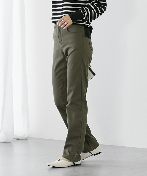 slattgir(スラットジール)の「高身長 ストレッチ裏フリースストレートパンツ(股下80cm) 丈長め・トールサイズ(その他パンツ・レディース・カーキ/ブラック系その他/ブラック・88/84/80/73/70/67/104/96/64/76)」の17枚目の写真