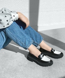 MAMIAN | ラウンドトゥ トラックソール ローファー(ローファー)