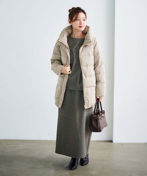 le.coeur blanc（ルクールブラン）の「チェックジャージータイトスカート（スカート・レディース・ブラウン系その他2/ブラック系その他・38）」の9枚目の写真