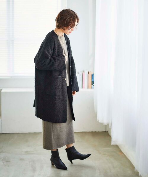 le.coeur blanc（ルクールブラン）の「チェックジャージータイトスカート（スカート・レディース・ブラウン系その他2/ブラック系その他・38）」の14枚目の写真