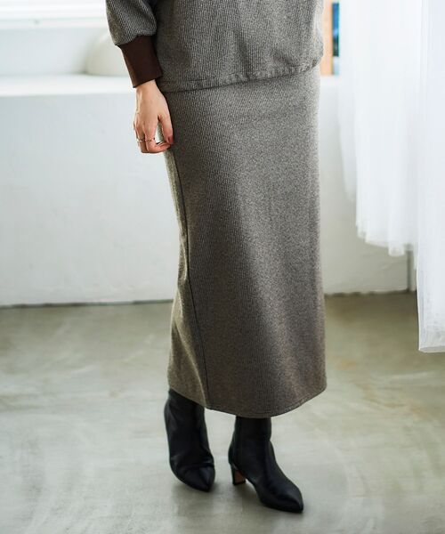 le.coeur blanc（ルクールブラン）の「チェックジャージータイトスカート（スカート・レディース・ブラウン系その他2/ブラック系その他・38）」の15枚目の写真