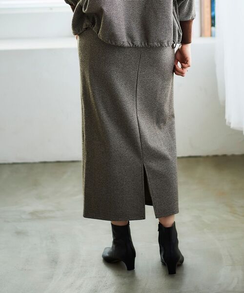 le.coeur blanc（ルクールブラン）の「チェックジャージータイトスカート（スカート・レディース・ブラウン系その他2/ブラック系その他・38）」の17枚目の写真