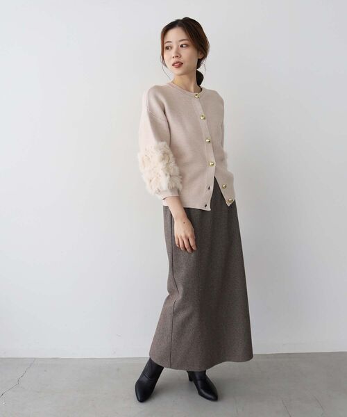 le.coeur blanc（ルクールブラン）の「チェックジャージータイトスカート（スカート・レディース・ブラウン系その他2/ブラック系その他・38）」の19枚目の写真