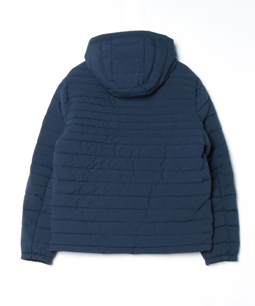 TOMMY HILFIGER（トミーヒルフィガー）の「TOMMY HILFIGER STRETCH QUILTED HOODY トミーヒルフィガー ストレッチ キルト 中わたジャケット（ダウンジャケット/コート・メンズ・ブラック/ネイビー・MEDIUM/LARGE/SMALL）」の13枚目の写真