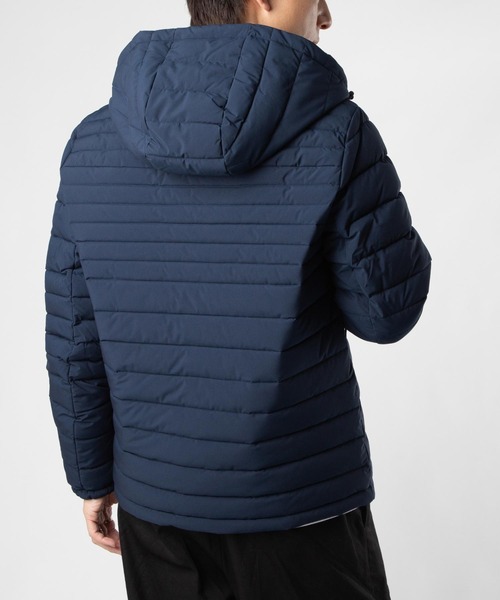 TOMMY HILFIGER（トミーヒルフィガー）の「TOMMY HILFIGER STRETCH QUILTED HOODY トミーヒルフィガー ストレッチ キルト 中わたジャケット（ダウンジャケット/コート・メンズ・ブラック/ネイビー・MEDIUM/LARGE/SMALL）」の15枚目の写真