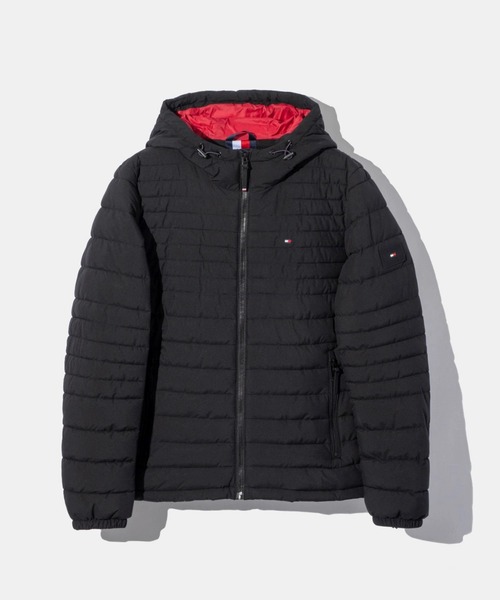 TOMMY HILFIGER（トミーヒルフィガー）の「TOMMY HILFIGER STRETCH QUILTED HOODY トミーヒルフィガー ストレッチ キルト 中わたジャケット（ダウンジャケット/コート・メンズ・ブラック/ネイビー・MEDIUM/LARGE/SMALL）」の16枚目の写真