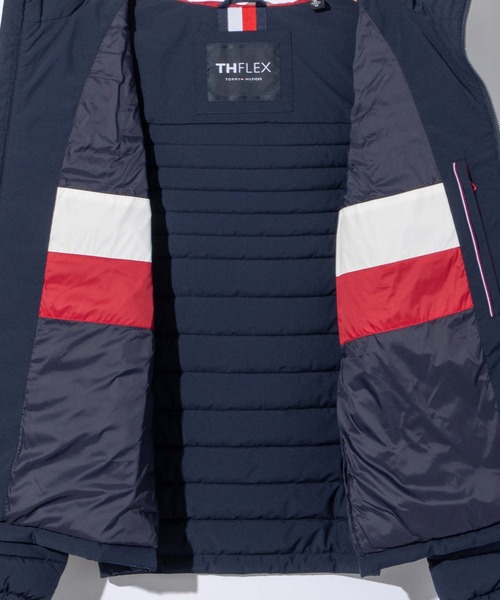 TOMMY HILFIGER（トミーヒルフィガー）の「TOMMY HILFIGER STRETCH QUILTED HOODY トミーヒルフィガー ストレッチ キルト 中わたジャケット（ダウンジャケット/コート・メンズ・ブラック/ネイビー・MEDIUM/LARGE/SMALL）」の12枚目の写真