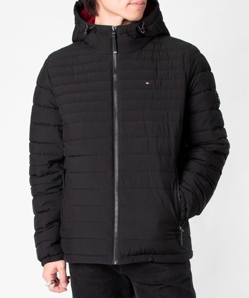 TOMMY HILFIGER(トミーヒルフィガー)の「TOMMY HILFIGER STRETCH QUILTED HOODY トミーヒルフィガー ストレッチ キルト 中わたジャケット(ダウンジャケット/コート・メンズ・ブラック/ネイビー・MEDIUM/LARGE/SMALL/X-LARGE)」の21枚目の写真