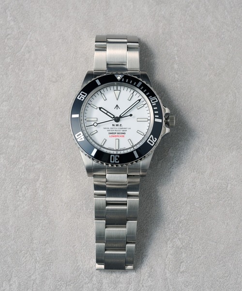 NAVAL WATCH(ナバルウォッチ)の「【NAVAL WATCH】PNP SV case / Strap White Dial W/BK Bezel(アナログ腕時計・メンズ・ホワイト・FREE)」の2枚目の写真