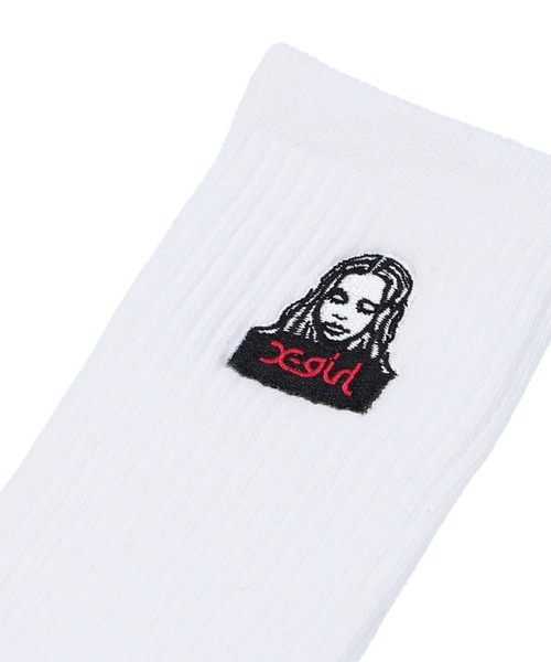 FACE EMBROIDERY RIB SOCKS（ソックス/靴下）｜X-girl（エックス