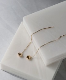 queite | K10 YG ハート アメリカンピアス ［queite］(ピアス（両耳用）)
