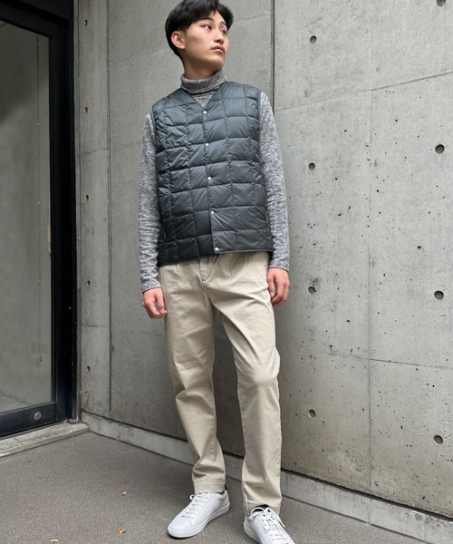 TAION（タイオン）の「【TAION】 V NECK BUTTON DOWNVEST Vネックボタンダウンベスト（ベスト・メンズ・ブラック/カーキ/チャコール/ベージュ/ネイビー/ライトグレー・1/2/3/4）」の10枚目の写真