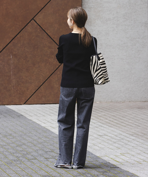 レースアップリブニット（ニット/セーター）｜NOBLE（ノーブル