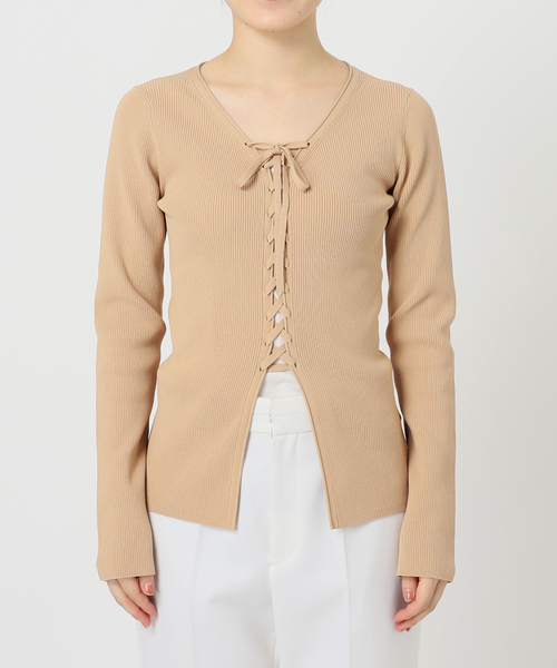 レースアップリブニット（ニット/セーター）｜NOBLE（ノーブル