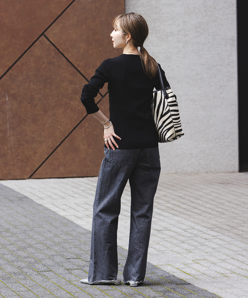 レースアップリブニット（ニット/セーター）｜NOBLE（ノーブル）の