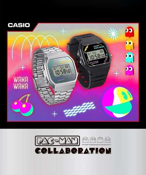 CASIO（カシオ）の「CASIO/カシオ 腕時計 CASIO CLASSIC "「パックマン」コラボレーションモデル" F-91WPC-1AJR（デジタル腕時計・メンズ・ブラック・FREE）」の5枚目の写真