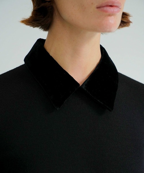 VELOR COLLAR KNIT TOPS（ニット/セーター）｜CLANE（クラネ）の