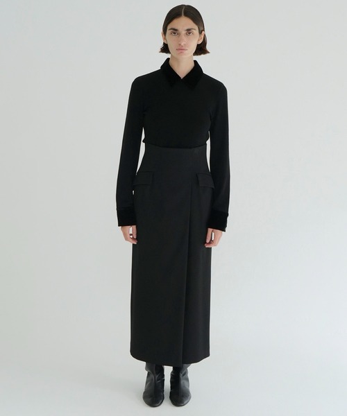 VELOR COLLAR KNIT TOPS（ニット/セーター）｜CLANE（クラネ）の