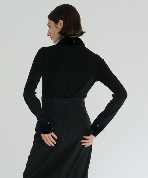 VELOR COLLAR KNIT TOPS（ニット/セーター）｜CLANE（クラネ）の