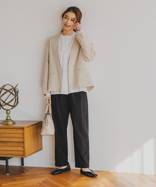 studio CLIP（スタディオクリップ）の「【みんなのリクエストパンツ】洗える楽ストレッチパンツ[プラス・トールサイズあり]《オケージョン2025》（その他パンツ・レディース・ネイビー/グレー/ブラック/ライトベージュ・SMALL/MEDIUM/LARGE/X-LARGE/XX-LARGE/XXX-LARGE/TF）」の22枚目の写真