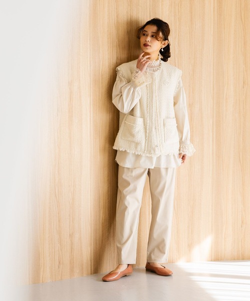 studio CLIP（スタディオクリップ）の「【みんなのリクエストパンツ】洗える楽ストレッチパンツ[プラス・トールサイズあり]《オケージョン2025》（その他パンツ・レディース・ネイビー/グレー/ブラック/ライトベージュ・SMALL/MEDIUM/LARGE/X-LARGE/XX-LARGE/XXX-LARGE/TF）」の13枚目の写真