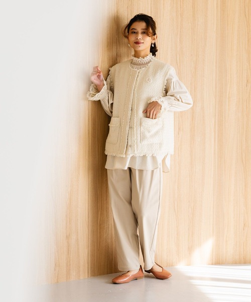 studio CLIP（スタディオクリップ）の「【みんなのリクエストパンツ】洗える楽ストレッチパンツ[プラス・トールサイズあり]《オケージョン2025》（その他パンツ・レディース・ネイビー/グレー/ブラック/ライトベージュ・SMALL/MEDIUM/LARGE/X-LARGE/XX-LARGE/XXX-LARGE/TF）」の12枚目の写真