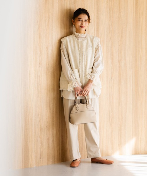 studio CLIP（スタディオクリップ）の「【みんなのリクエストパンツ】洗える楽ストレッチパンツ[プラス・トールサイズあり]《オケージョン2025》（その他パンツ・レディース・ネイビー/グレー/ブラック/ライトベージュ・SMALL/MEDIUM/LARGE/X-LARGE/XX-LARGE/XXX-LARGE/TF）」の11枚目の写真