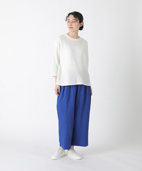 Plantation(プランテーション)の「BIZENシュリンクデニム / ブラウス / (O)(シャツ/ブラウス・レディース・ブルー/ホワイト/ネイビー・M size)」の9枚目の写真
