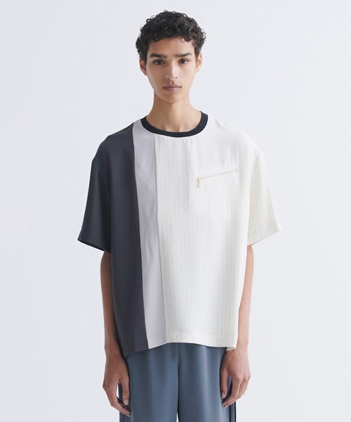 セール】Double Satin Bi Color Pullover（Tシャツ/カットソー