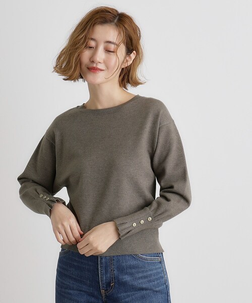 grove（グローブ）の「◆タックスリーブニット（ニット/セーター・レディース・イエロー/ブラウン系その他/オフホワイト/グレー/ブルー・01/02/03/04/05）」の11枚目の写真