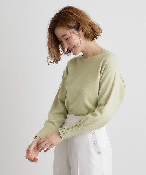 grove（グローブ）の「◆タックスリーブニット（ニット/セーター・レディース・イエロー/ブラウン系その他/オフホワイト/グレー/ブルー・01/02/03/04/05）」の15枚目の写真