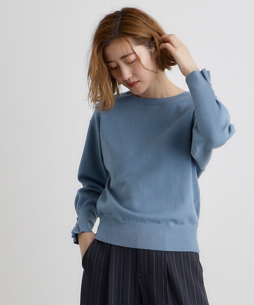 grove（グローブ）の「◆タックスリーブニット（ニット/セーター・レディース・イエロー/ブラウン系その他/オフホワイト/グレー/ブルー・01/02/03/04/05）」の22枚目の写真