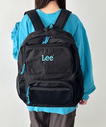 Lee/リー 9ポケット 多機能 ポケット 撥水 BIGデイパック/推し カラー/大容量 約33.9リットル/バックパック リュック/スクール ロゴ刺繍