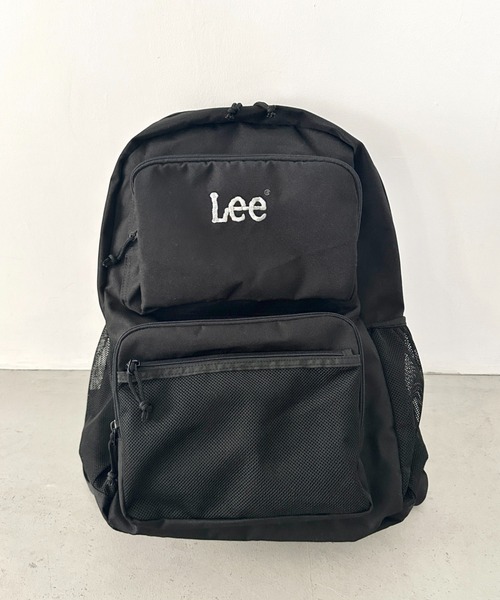 Lee(リー)の「Lee/リー 9ポケット 多機能 ポケット 撥水 BIGデイパック/推し カラー/大容量 約33.9リットル/バックパック リュック/スクール ロゴ刺繍(バックパック/リュック・レディース・レッド/ピンク/シルバー/ブルー/ブラック・FREE)」の6枚目の写真